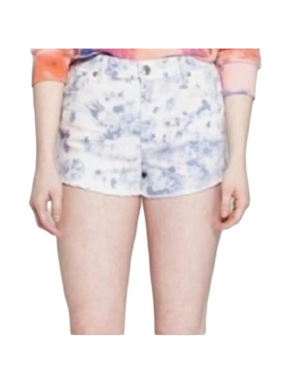 Wild Fable Purple Tie Dye High Waist Jean Shorts - Picture 4 of 8